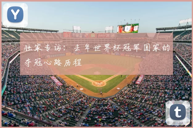 独家专访:去年世界杯冠军国家的夺冠心路历程